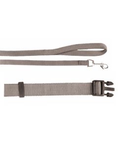 Nylon Hondenriem + Halsband Desert Grijs Taupe