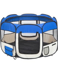 Topmast Puppyren Nylon Blauw - 8 hoekig