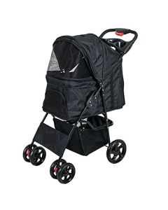 Topmast Hondenbuggy Zwart - 4 Wielen