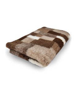 Vet Bed Patchwork - Taupe, Bruin & Crème - Antislip Hondenmat