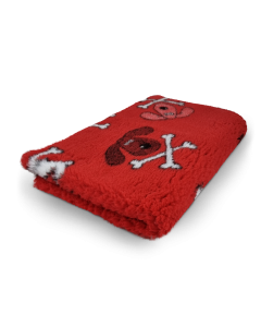 Vet Bed Crossbones - Rood - Antislip Hondenmat