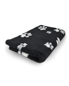 Vet Bed - Zwart met Witte Pootjes - Antislip Hondenmat