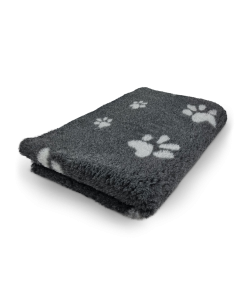 Vet Bed - Antraciet met Grijze Pootjes - Antislip Hondenmat