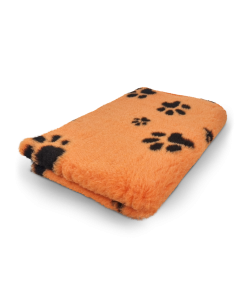 Vet Bed - Oranje met Zwarte Pootjes - Antislip Hondenmat