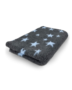 Vet Bed Stars - Antraciet & Lichtblauw - Antislip Hondenmat