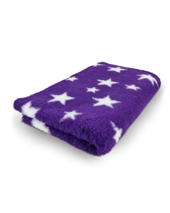 Vet Bed Stars - Royal Paars Wit - Antislip Hondenmat