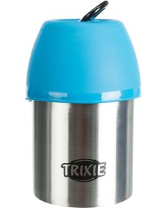 Trixie roestvrijstalen fles met drinkbak 300 ML