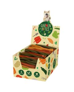 Garden Bites dental twisters - Gemengde kleuren - L -16cm - 30g - display
