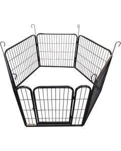 RETOUR MaxxPet Puppyren - Hondenbench -  6 panelen - Staal - Ø 120cm x 100cm