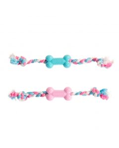 Puppy TPR Been met katoen touw 35 cm