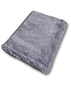 Afgebiesd Vet Bed - Furfleece - Grijs Effen