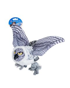Pluche vliegende witte Uil 9 * 23 * 24 cm