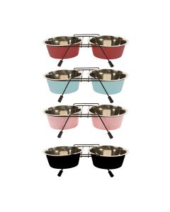 Modern Dinnerset - Met 2 RVS Voerbakken - Maat M - Ø16 CM