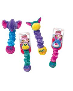 KONG Squiggles - Elastisch en met Pieper - Gemengde Kleuren