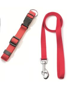 Looplijn + Halsband + Hondentuig Rood