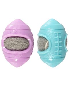 Puppy tpr squeaky rugbybal 8,5x6x6cm