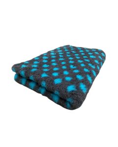 Vet Bed Antraciet met Turquoise Nopjes Latex Anti Slip