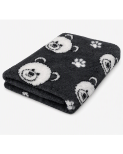 Vet Bed - Teddybear Antraciet - Antislip Hondenmat
