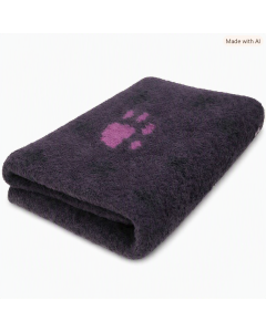 Vet Bed 3 Kleur Big Paw - Purple - Antislip Hondenmat - 150 x 100 cm