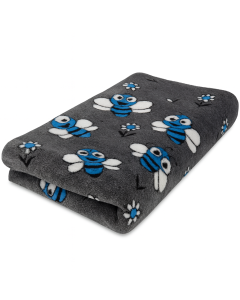 Vet Bed Bees Anthra Blue - Antislip Hondenmat