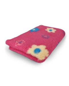 Vet Bed - Flowers Pink - Antislip Hondenmat