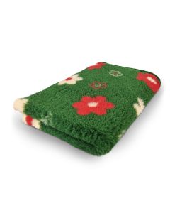 Vet Bed - Flowers Green - Antislip Hondenmat