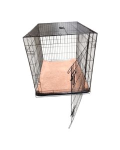 Topmast Bench Zwart | Compleet + Beige Effen Vet Bed + rvs cup