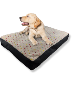 Topmast Kussen - Hondenmatras - Colorful Dots - Zachte vulling - 120 x 90 x 10 cm