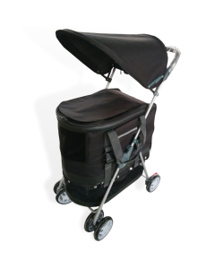 Topmast Hondenbuggy Excellent - Afneembaar Leefgedeelte - Zwart