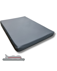 Topmast Orthopedisch Hondenbed - Antraciet - Leatherlook Hondenkussen