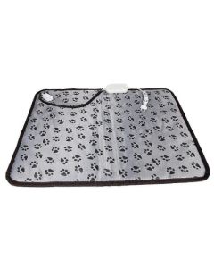 Topmast Heating pad Verwarmingsmat voor Honden en Katten 45 x 45 cm + afstandbediening - grijs met voetprint