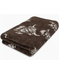 Vet Bed - Highland Cow Dark Brown - Antislip Hondenmat - 150 x 100 cm