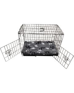Bench Zwart Compleet + Luxe Teddybontkussen Grijs+rvs cup