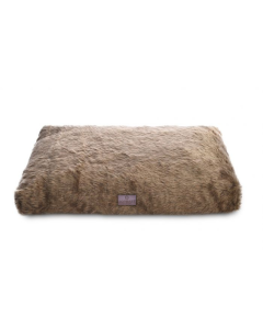 Topmast Hondenkussen - Langhaar Pluche - Zachte Vulling - 91 x 69 CM - Bruin