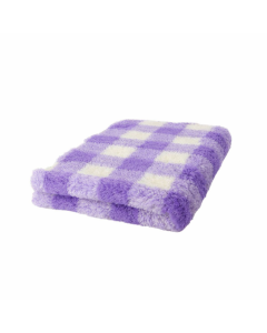 Vet Bed - Checkered Vichy Lila - Antislip Hondenmat - 150 x 100 cm