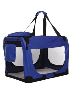 RETOUR - Nylon Bench Blauw S 60 x 42 x 42 cm- Voor honden tot 12 kilo