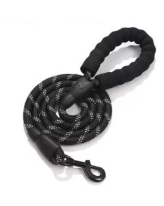 Topmast Looplijn Nylon - Lengte 120 cm - 12mm met Stevige Softgreep - Zwart gemeleerd