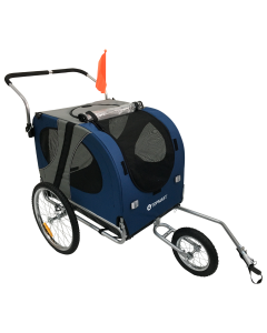 Topmast Easy Flow Hondenfietskar - Met Jogger Functie - Opvouwbaar - Blauw - Large