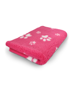 Vet Bed - Fuchsia met Witte Pootjes - Antislip Hondenmat