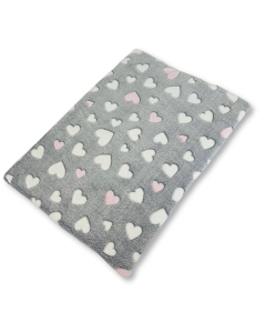 Wellness Hondenmat - Pink Hearts - Microvezel Fleece