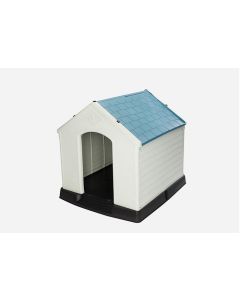 Topmast Hondenhok kunststof weersbestendig 73,6 x 66,5 x 69,5 cm - Wit + Blauw - Medium
