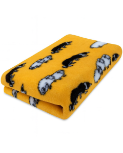Vet Bed - Yellow Sheep + Border Collie - anti-slip