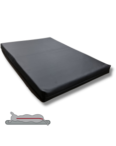 Topmast Orthopedisch Hondenbed - Zwart - Leatherlook Hondenkussen