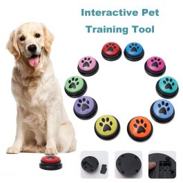Hondenknop speelgoed | Spraakknop Communicatie Interactieve Training Buzzer | 30 seconden opneembare hondenspeelgoed spreekknop voor honden